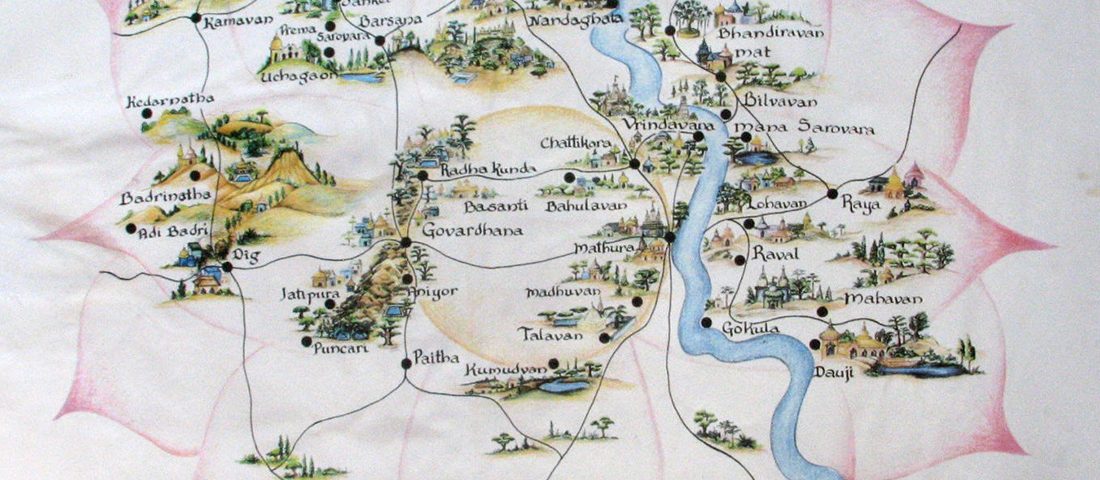 Map of Shri Vraja Mandala with place labels.