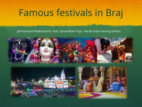 Slide 13 of the 2016 Master Plan: Famous festivals in Braj