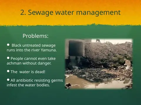 Slide 22 of the 2016 Master Plan: 2. Sewage water management