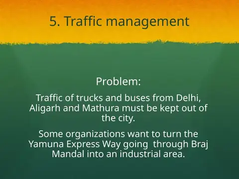 Slide 29 of the 2016 Master Plan: . Traffic management